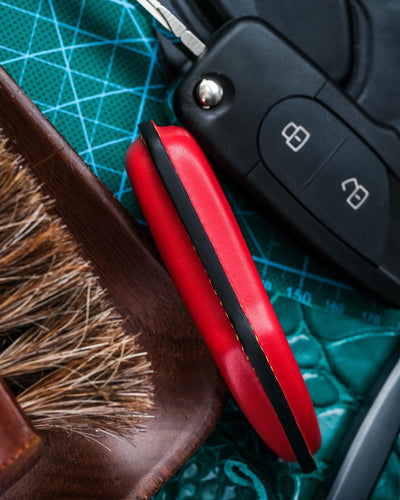 Bespoke Key Fob Covers in Ferrari Red Crocodile & Red Nappa