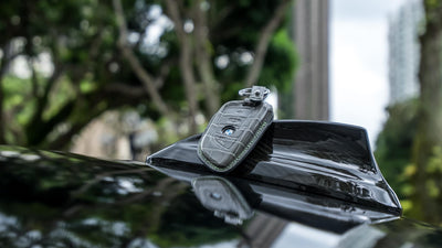 Bespoke Key Fob Cover in Grey Crocodile