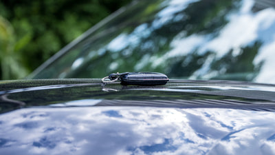 Bespoke Key Fob Cover in Navy Blue Crocodile