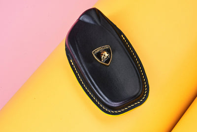 Bespoke Key Fob Cover in Black Nappa