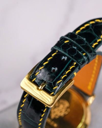 Bespoke Watch Strap in Hunter Green Crocodile