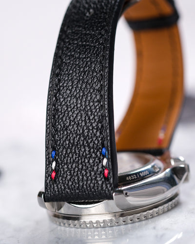 Bespoke Watch Strap in Black Chèvre