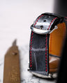 Bespoke Watch Strap in Black Silver Alligator