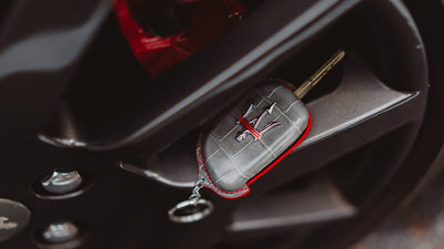 Bespoke Key Fob Cover in Rhino Grey Crocodile