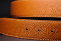 Bespoke Reversible Belt in Orange Togo & Black Box