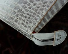 Bespoke himalayan crocodile handmade handbag with gold plated hardware  HDHBCR05