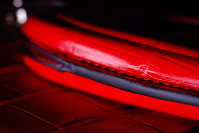 Bespoke Key Fob Cover in Ferrari Red Crocodile