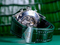 Bespoke Watch Strap in Hunter Green Crocodile