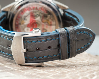 Bespoke Watch Strap in Graphite Grey Alligator