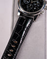 Bespoke Watch Strap in Black Crocodile