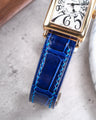 Bespoke Watch Strap in Electric Blue Crocodile