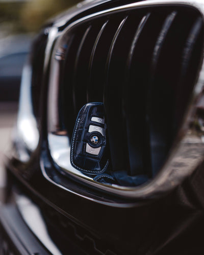 Bespoke Key Fob Cover in Navy Blue Crocodile