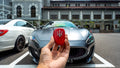 Bespoke Key Fob Cover in Ferrari Red Crocodile