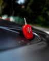 Bespoke Key Fob Cover in Ferrari Red Crocodile