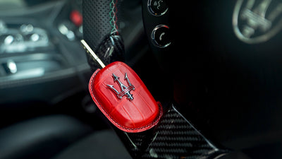 Bespoke Key Fob Cover in Ferrari Red Crocodile