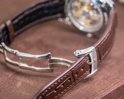 Bespoke Watch Strap in Brown Crocodile