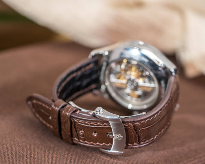 Bespoke Watch Strap in Brown Crocodile