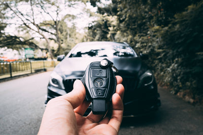 Bespoke Key Fob Cover in Black Nappa