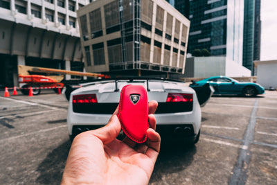 Bespoke Key Fob Cover in Ferrari Red Nappa