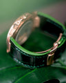 Bespoke Watch Strap in Hunter Green Crocodile