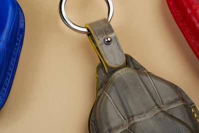 Bespoke Key Fob Cover in Grey Crocodile