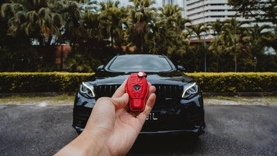 Bespoke Key Fob Cover in Ferrari Red Nappa