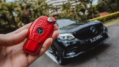 Bespoke Key Fob Cover in Ferrari Red Nappa