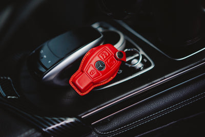 Bespoke Key Fob Cover in Ferrari Red Nappa