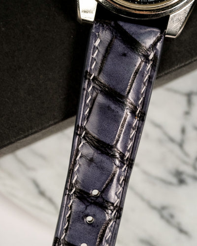 Bespoke Watch Strap in Grey Rubbed Off Crocodile