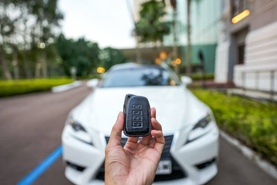 Bespoke Key Fob Cover in Black Crocodile