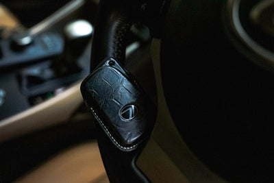 Bespoke Key Fob Cover in Black Crocodile