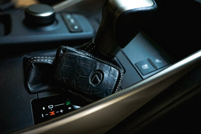 Bespoke Key Fob Cover in Black Crocodile