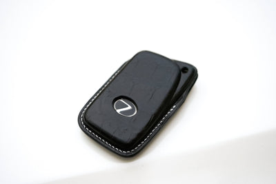 Bespoke Key Fob Cover in Black Crocodile