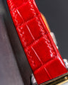 Bespoke Watch Strap in Blood Red Crocodile