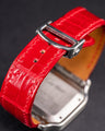 Bespoke Watch Strap in Blood Red Crocodile