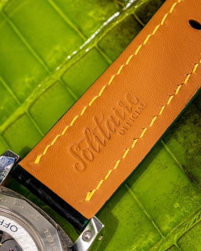 Bespoke Watch Strap in Ombre Green Crocodile