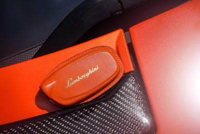 Bespoke Key Fob Cover in Orange Nappa