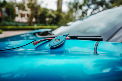 Bespoke Key Fob Cover in Turquoise Crocodile