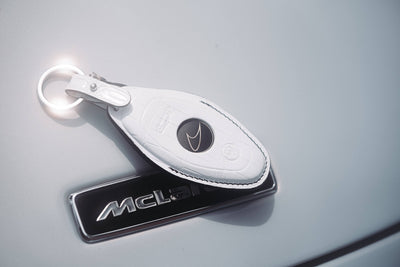 Bespoke Key Fob Cover in White Crocodile