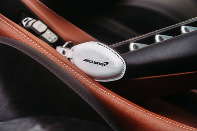 Bespoke Key Fob Cover in White Crocodile