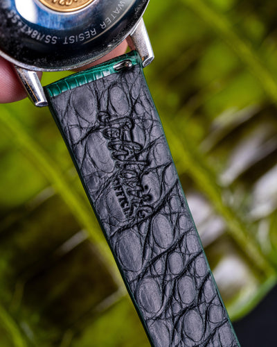 Bespoke Watch Strap in Emerald Green Lizard