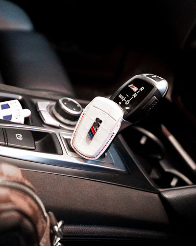 Bespoke Key Fob Cover in White Crocodile