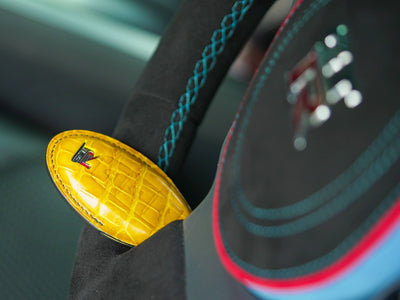 Bespoke Key Fob Cover in Yellow Crocodile