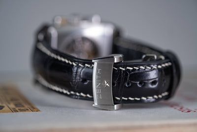 Bespoke Watch Strap in Black Crocodile