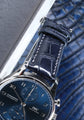 Bespoke Watch Strap in Navy Blue Crocodile