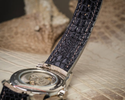 Bespoke Watch Strap in Grey Himalayan Crocodile