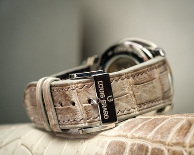 Bespoke Watch Strap in Grey Himalayan Crocodile