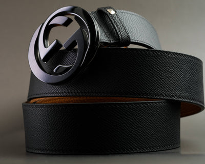 Bespoke Reversible Belt in Black Epsom and Chestnut Brown Togo