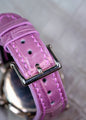 Bespoke Watch Straps in Grey Rubbed Off & Lavender Purple Crocodile