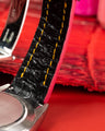 Bespoke Watch Strap in Fuchsia Pink Crocodile